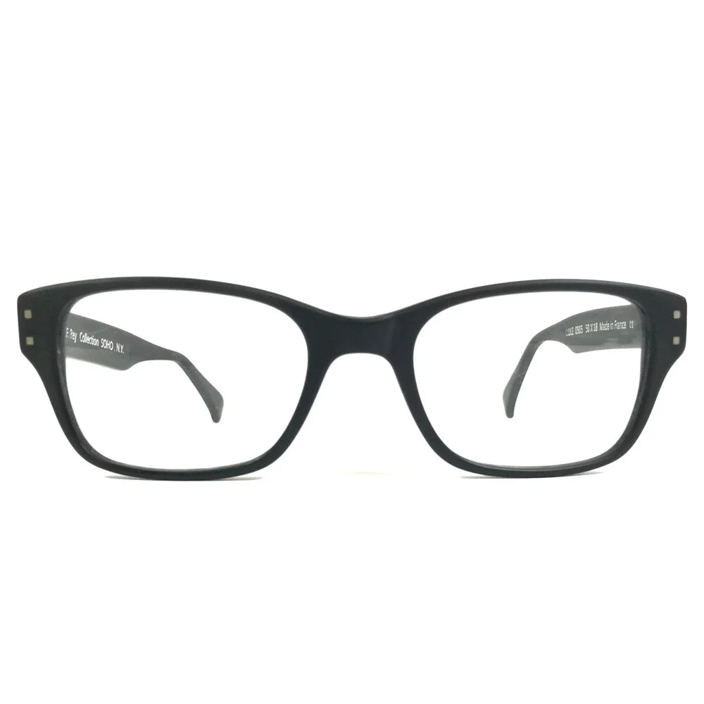 J.F. Rey Eyeglasses Frames COLE 0505 Matte Black Rectangle Full Rim 50-18-140